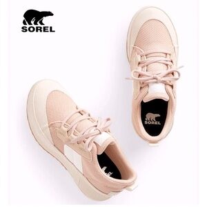 Sorel Out N About III Low Top Waterproof Sneaker White Peach Pink Women’s Size 8